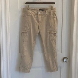 White House Black Market tan denim pants